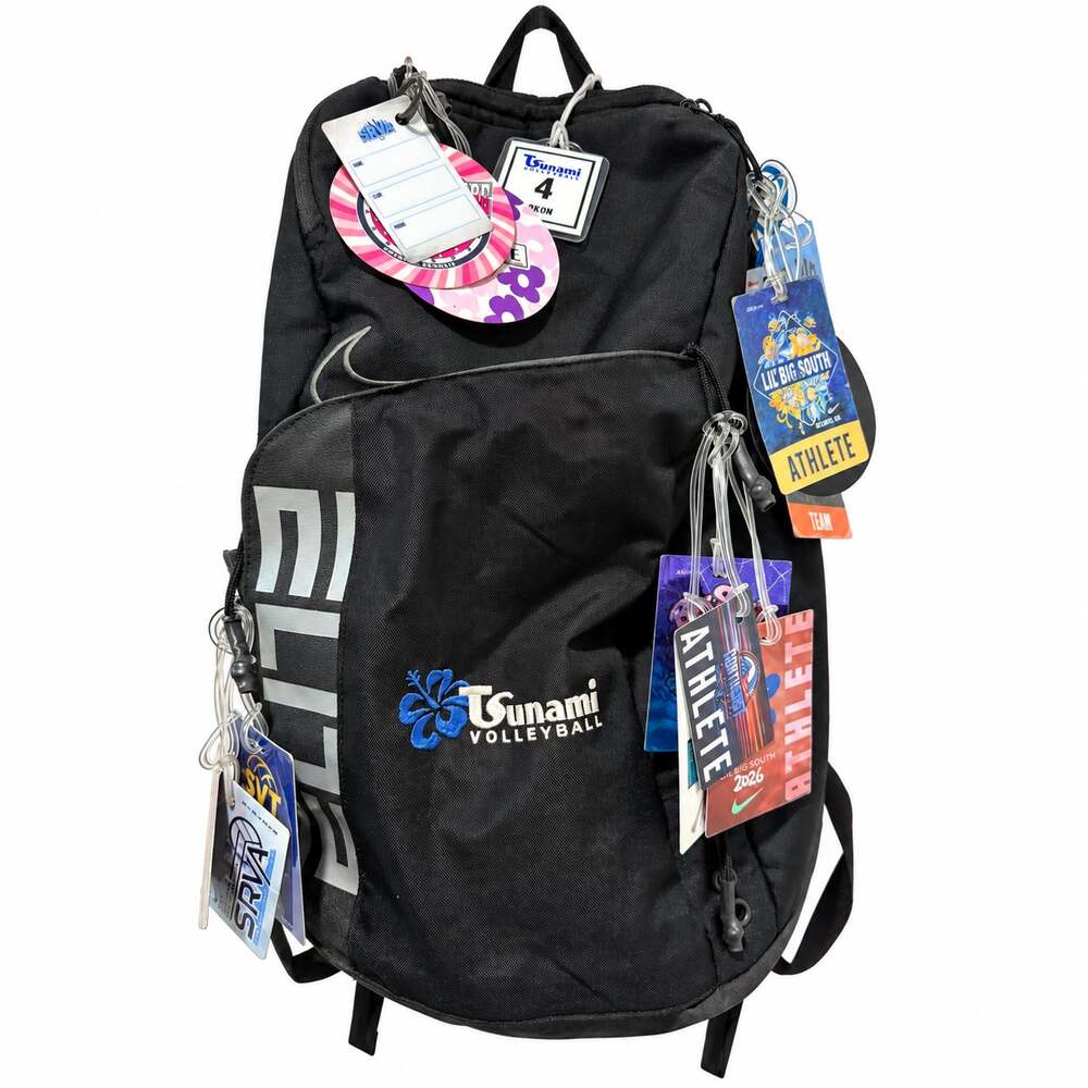 Nike Elite Max Air Tsunami Volleyball Backpack Black Tournament Tag Collection